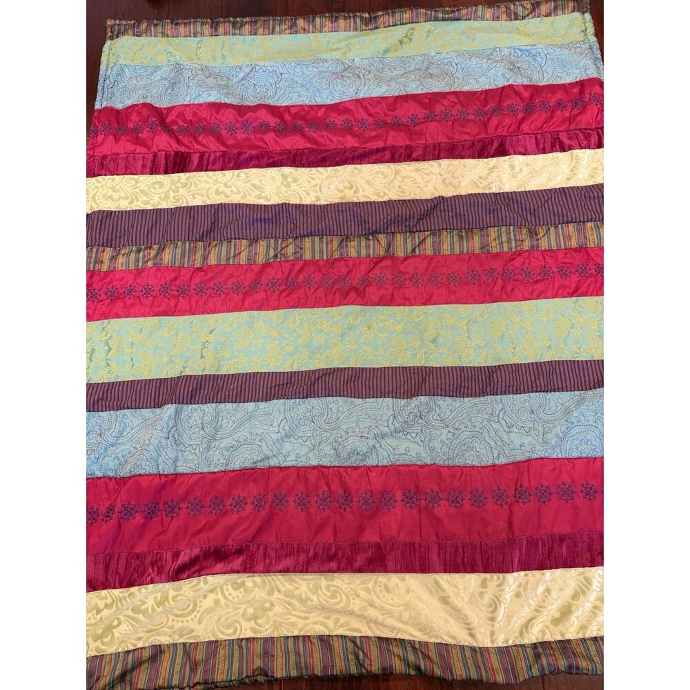 Rare Seventeen Twin Comforter  Boho Y2K Bedding Retro Striped